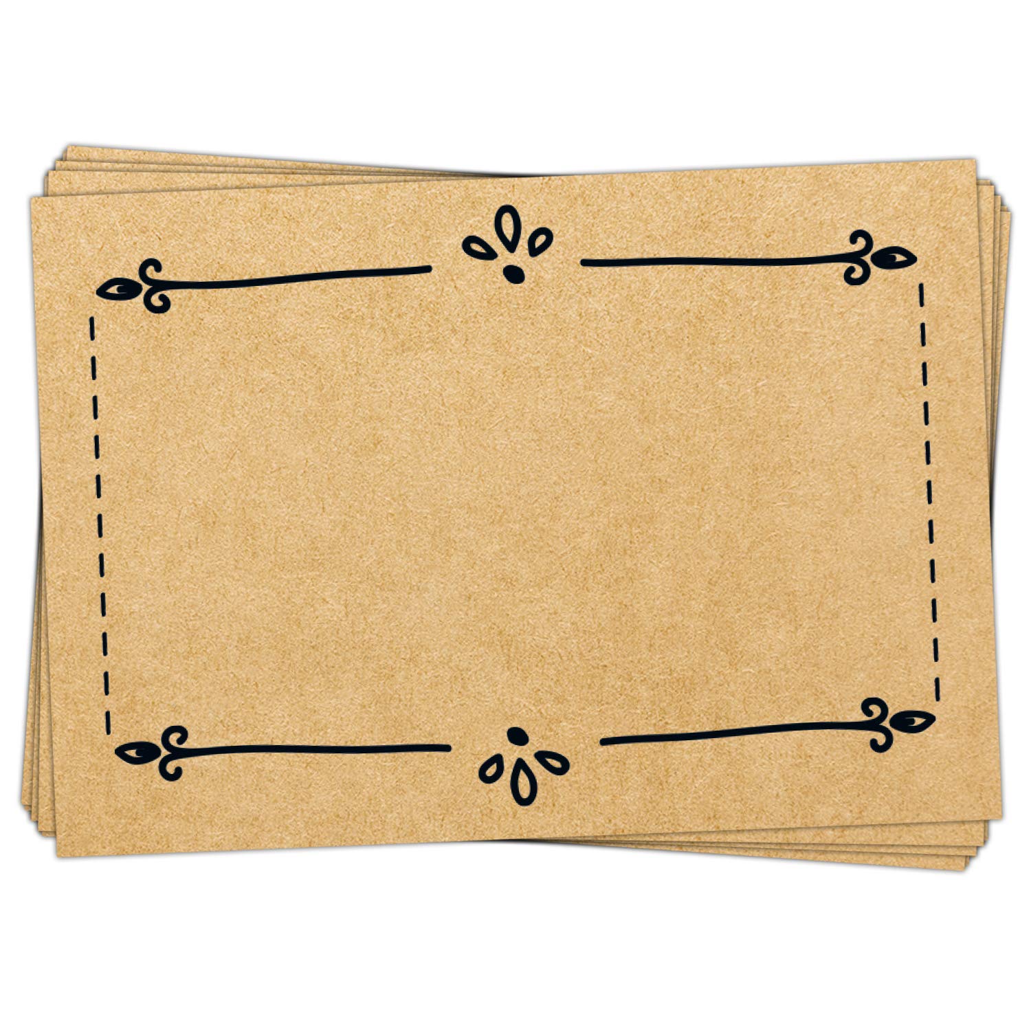 Logbuch-Verlag 25 neutral stickers for labelling in kraft paper look, bottle stickers, jam stickers, address labels