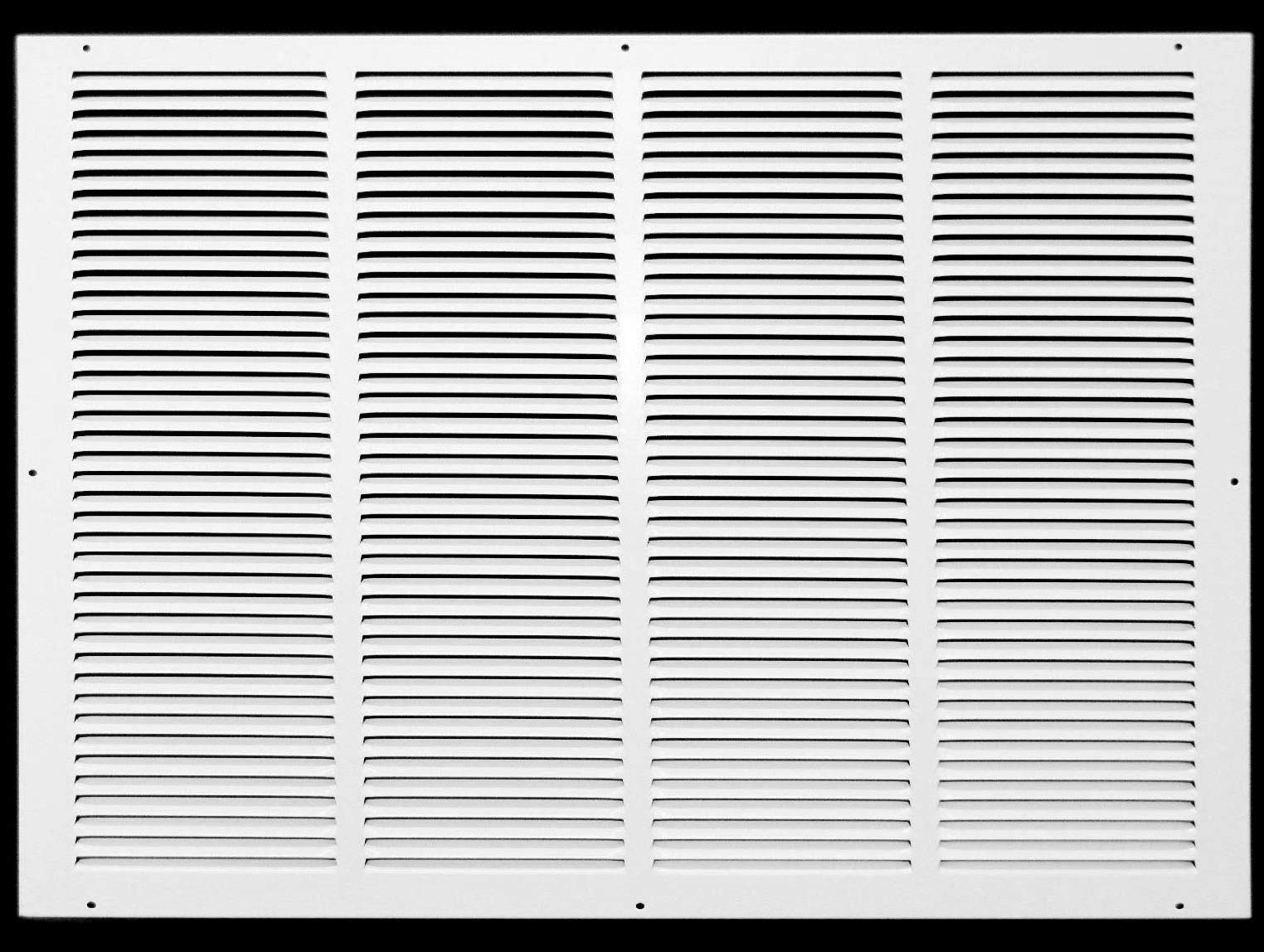 24"w X 30"h Steel Return Air Grilles - Sidewall and Ceiling - HVAC Duct Cover - White [Outer Dimensions: 25.75"w X 31.75"h]