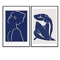 SIGNWIN 2 Piece Framed Canvas Wall Art Minimalism Abstract Style Canvas Prints Home Artwork Decoration for Living Room,Bedroom - 16
