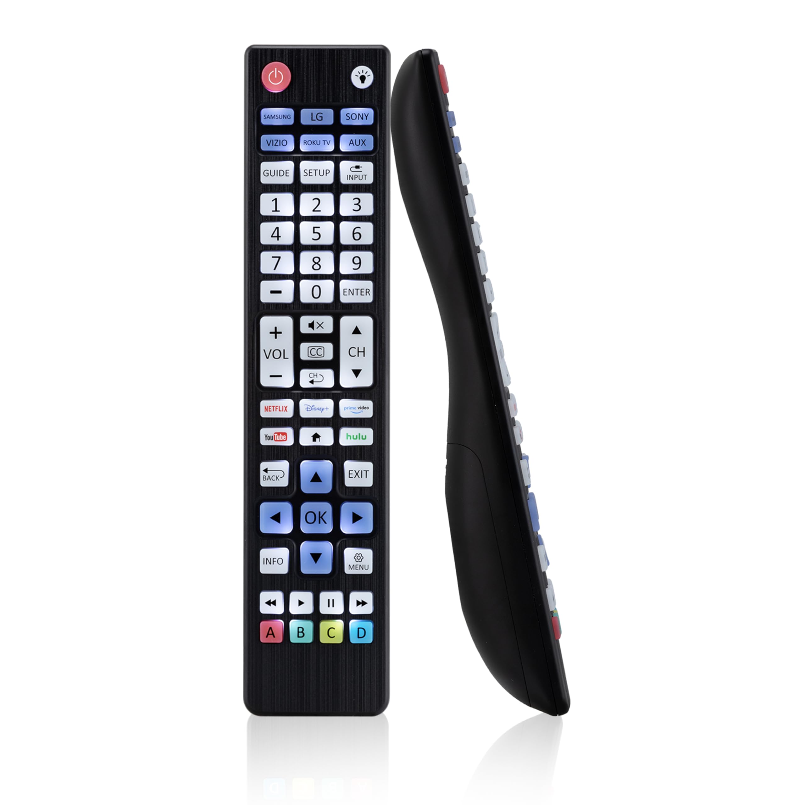UltraPro Backlit OneTouch Universal Remote Control, Replacement TV Remote for Samsung, LG TV Remote, Vizio, Sony, Roku and More, Easiest Setup Ever U.S. Based Support 80830