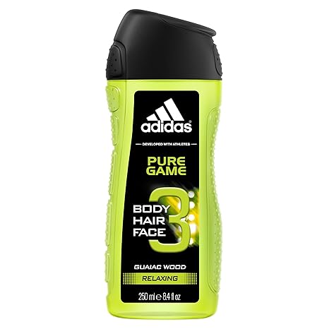 Buy Adidas Pure Game 3 In 1 Body Hair And Face Shower Gel 250ml