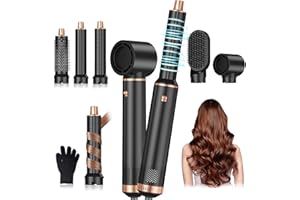 YITRUST 5 in 1 Blow Dryer Brush, Detachable Hair Dryer Brush Air Curler Air Curling Wrap Styler, Upgrade Hot Air Brush Negative Ion Curling Brush Iron, Hair Styling Tools for Drying Curling Straightening