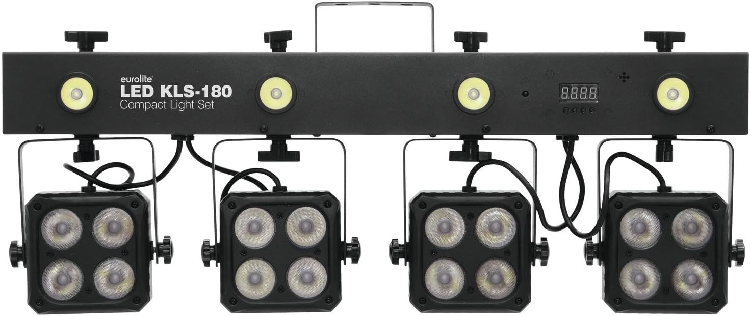 Eurolite LED KLS-180 Compact Light Set (Black) - LED Spot and Effect Set, Multicoloured, standard size