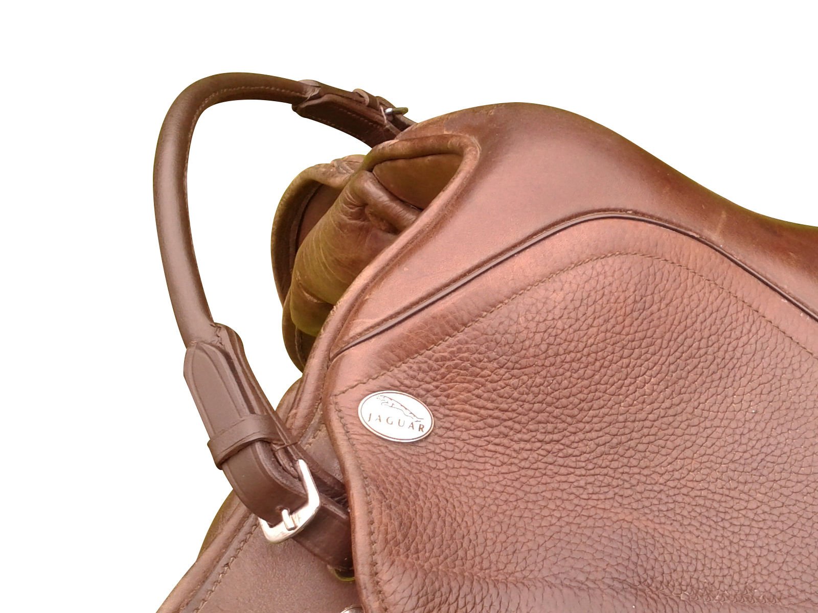 Hunters Saddlery Leather Balance Strap For Saddle - Safety Handle for A Secure Seat When Horse Riding - Black & Brown (Brown)