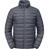 Zoofly Mens Winter Coats Thermal Lightweight Puffy Jackets Men Waterproof Warm Puffer Coat with Zip Pockets