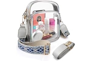 COROMAY Clear Bag for Stadium Events, Trendy Clear Purse, TPU Clear Bag Stadium Approved for Sports Concert Party