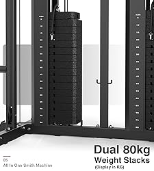 DONOW Smith Machine with Weight Stacks Power Cage