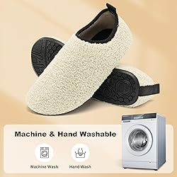 QFH Men's & Women's Slip On Warm House Shoes