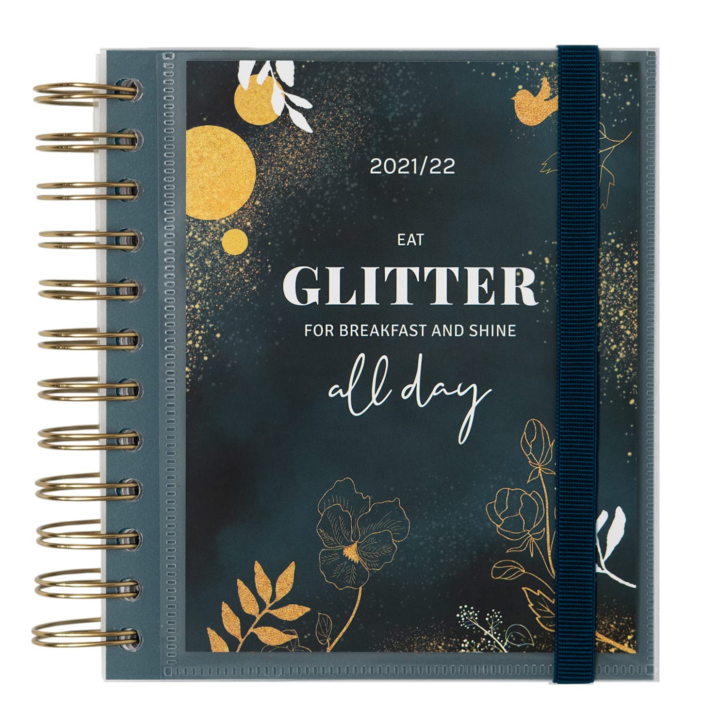 Grupo Erik: Official Glitter Academic Diary 2021-2022 Day to Page - 11 Months Mid Year Diary August 2021 - June 2022