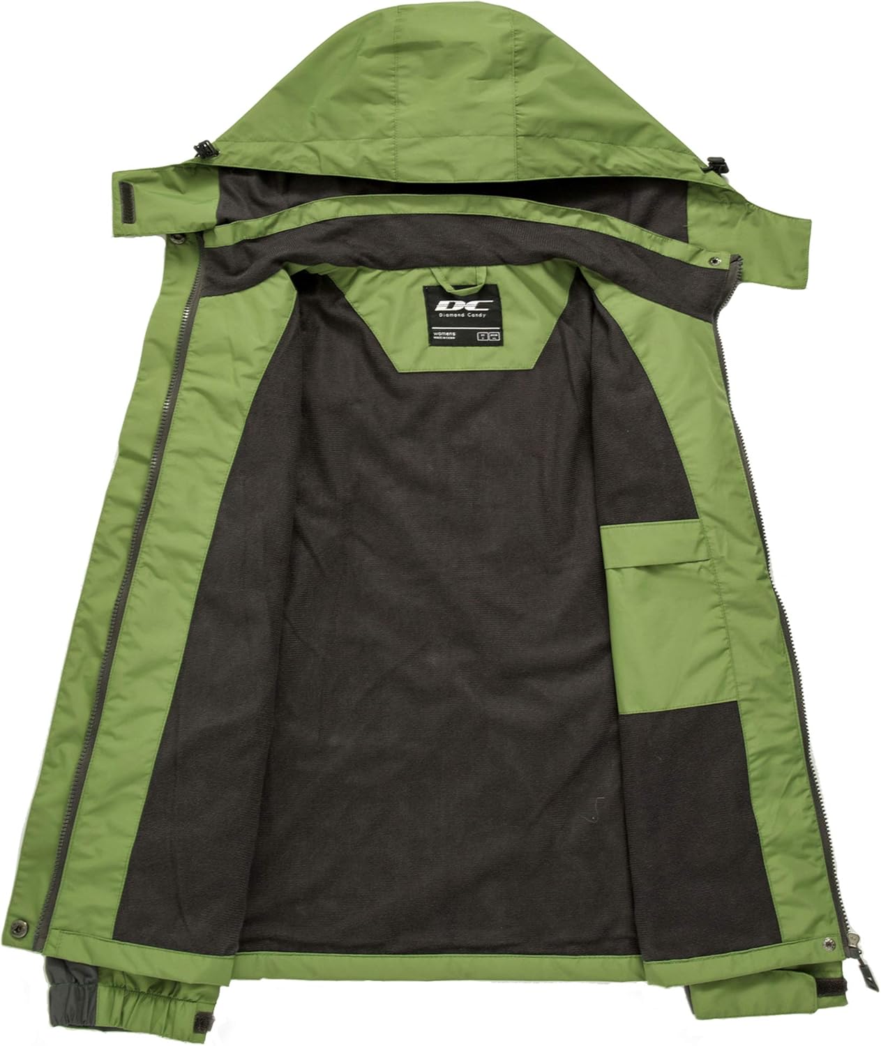 Diamond Candy Waterproof Rain Jacket Women Lightweight Outdoor Raincoat Hooded for Hiking : Clothing