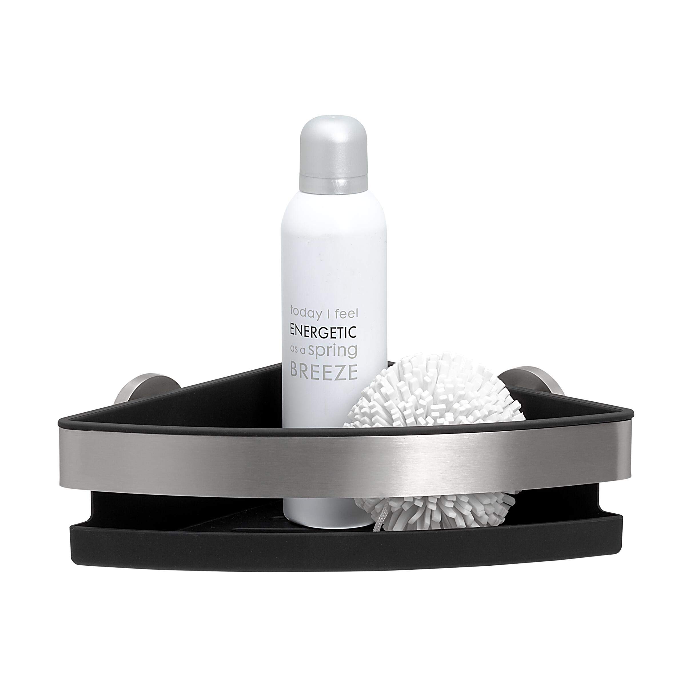 Tiger Noon Corner Shower Basket, Stainless Steel Brushed