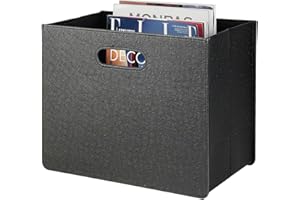 HofferRuffer Magazine Basket Holder, Foldable Magazine Rack, Document File Holder Organizer, File Folder, Newspaper Storage B