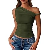 BTFBM Off The Shoulder Tops for Women 2026 Cute Summer Casual Sleeveless Slim Fit y2k Spring Outfits Going Out Tank Top