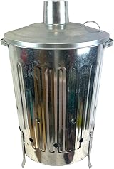 OptiProducts 60 Litre Galvanised Steel Incinerator Garden Waste Bin view 2