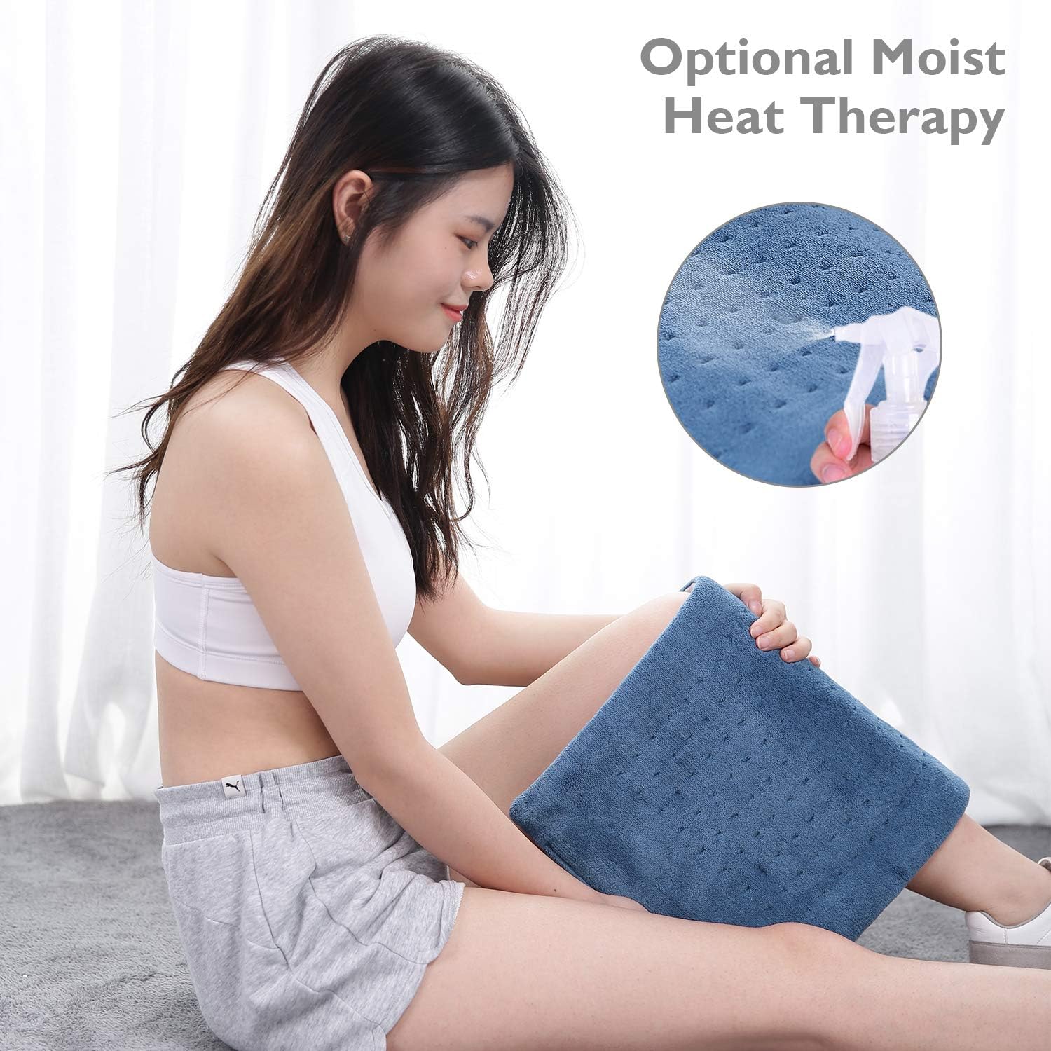 Heating Pad for Back Pain, Neck and Shoulders and Cramps Relief, Large 12" x 24" Size Ultra-Soft and 3 Heat Settings with Auto Shut Off, Moist & Dry Heat Therapy and Fast Heating: Health & Personal Care