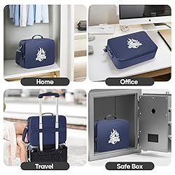 BALEINE Fireproof Document Box with Lock, Portable