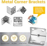 Vaktop 15PCS L Bracket Stainless Steel Corner Braces 90 Degree with 60 Screws view 3