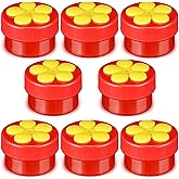 8 Pcs Hummingbird Feeder Handheld Window Flower Mini Hand Held Hummingbird Ring Feeders Wild Bird for Outdoors Backyard Birdwatcher Gifts Supplies(Red Bottom)