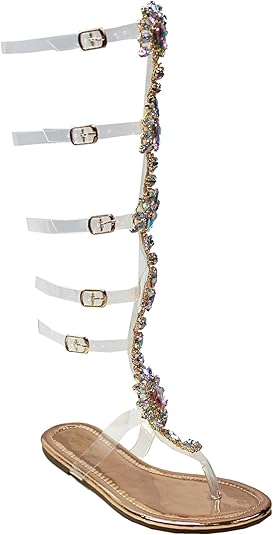 tall gold gladiator sandals