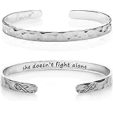 Carviell Engraved Cuff Bracelets for Women – Inspirational, Friendship, Love, Mom, Daughter, Sister, Christian, Graduation, Memorial & Wedding Gifts – 80+ Phrases – Stainless Steel, Gift-Ready