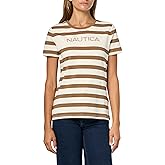 Nautica Womens Short Sleeve Logo Graphic T-Shirt