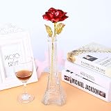 Beferr Forever Rose Gifts for Mum Gold Foil Red Flower with Heart Base view 8