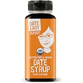 Date Syrup, Organic Sugar Substitute, 12 oz Squeeze Bottle – Date Lady | Made From 100% Organic Dates; Vegan, Gluten Free and