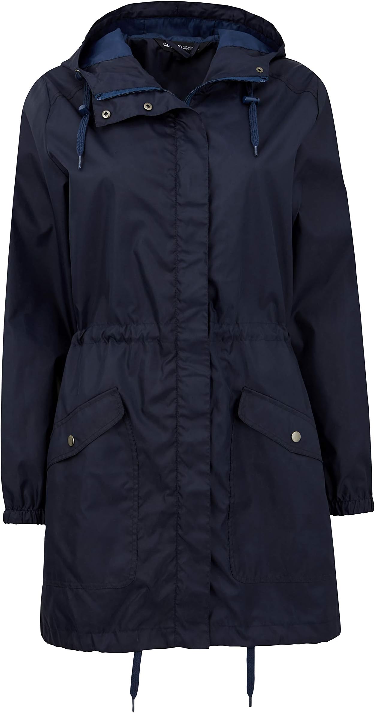 Womens Showerproof Parka Hooded Lightweight Rain Coat Jacket