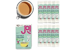 Oat Milk Coffee Creamer, Sweetened 10ct Carton by JOI - Superfood, Vegan, Dairy Free, Plant Based, Kosher, Shelf-Stable, Barista, Fortified with Calcium. Use in Coffee or Protein Shakes. Single Serve.