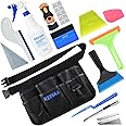 REEVAA® Window Tint Kit for Car, Professional Window Tint Tools with Waist Bag Spray Bottle, Silicone Squeegee for Windshield, Glass Door Cleaning, Essential Tinting Kit for Window Sun Film