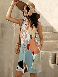 LUXVEER Women's Summer Dress 2025 Sleeveless Scoop