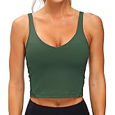 THE GYM PEOPLE Womens' Sports Bra Longline Wirefree Padded with Medium Support
