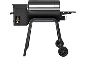 Brisk It Zelos-450 Electric Wood Pellet Smoker Grill – A.I. Smart BBQ Grill with WiFi, 7-in-1 Outdoor Grill & Smoker, PID Controller (Up to 500°F), 450 sq.in Cooking Area, Meat Probe