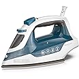 Black+Decker IR06VC BLACK+DECKER Easy Steam Compact Iron, Professional EvenSteam Non-Stick Soleplate, Blue/White, IR06VC, Blu