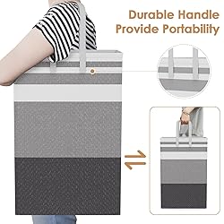 75L Large Laundry Hamper with Handles, Dirty