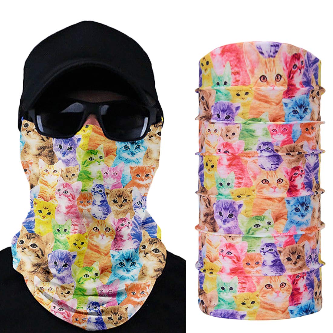 TUONROAD Schlauchtuch Baumwolle Multifunktionstuch Vielseitig Motorradmaske Gesichtsmaske SchweißBand Multifunktionstuch Bandana Tuch