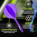WINMAU Fusion Integrated Flight & Shaft System No.2 Purple Medium Length view 4