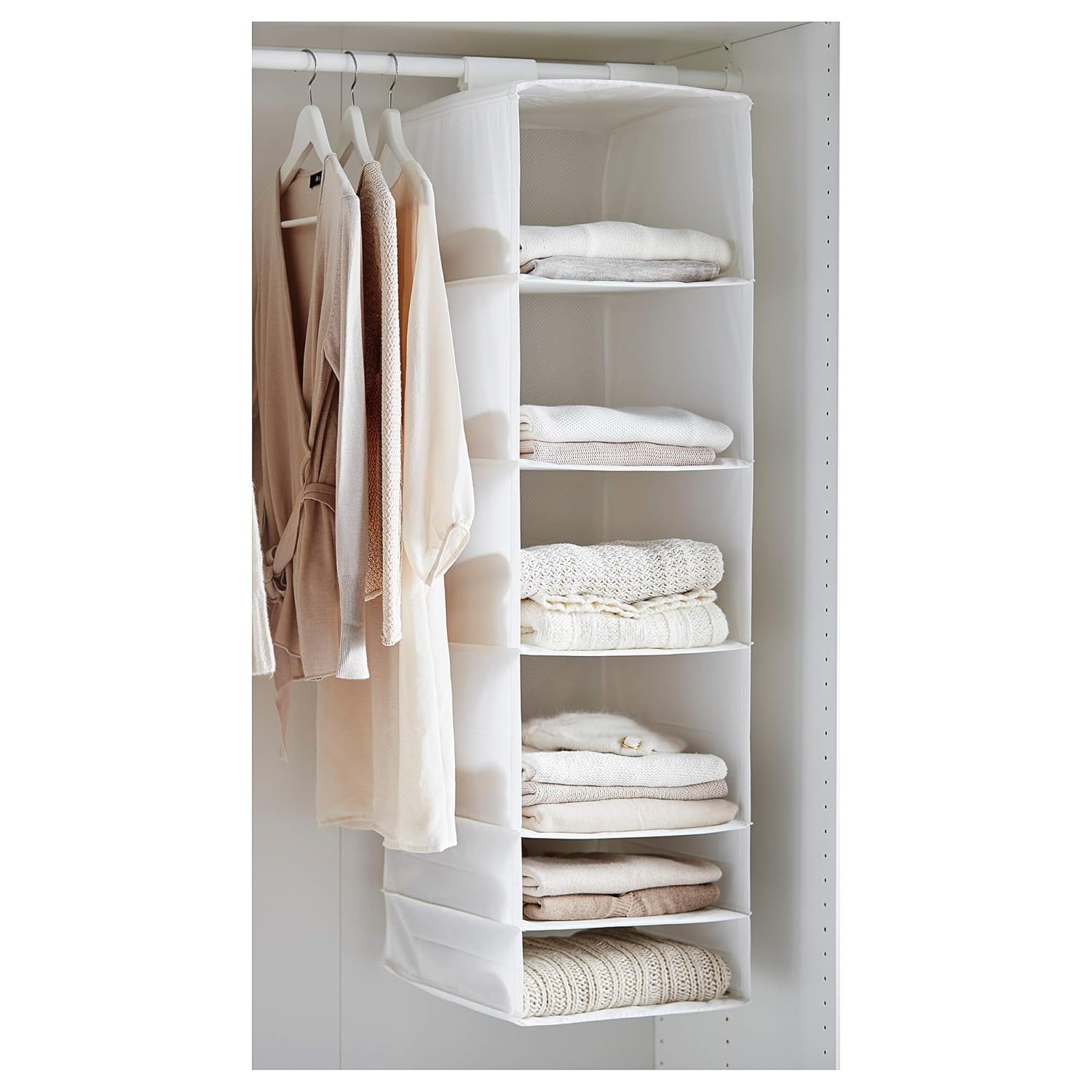 Ikea Organizer Hanging 6 Compartment Storage Closet White By Skubb