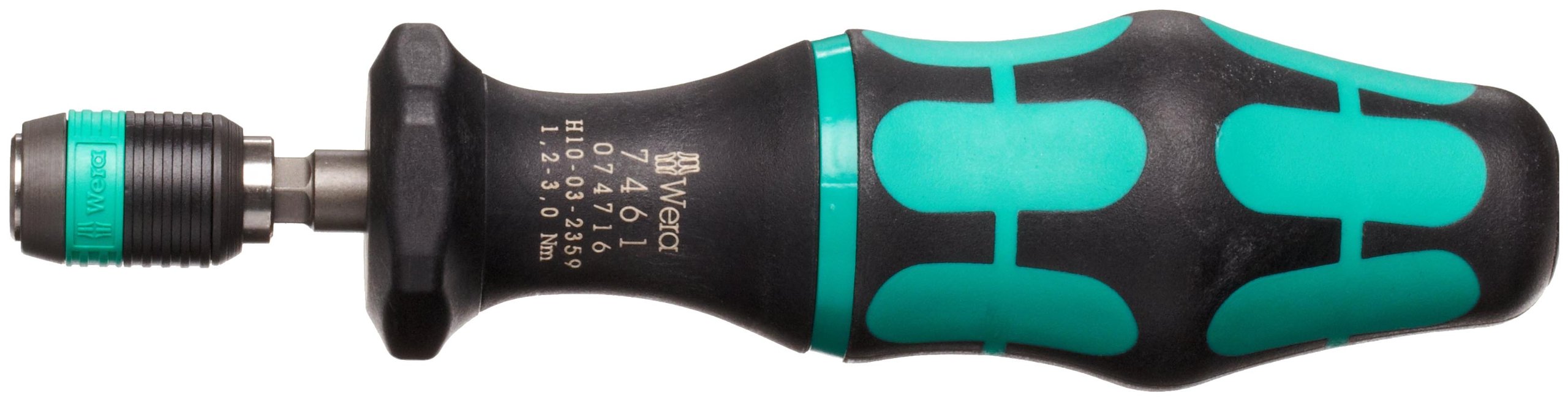 Photo 1 of Wera 05074716001 Kraftform 7461 Hexagon Torque Screwdriver, 1/4" Head, 1.2-3.0 Nm Pre-Set Adjustable Torque Range