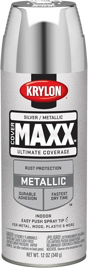Krylon K09196000 Cover Maxx Spray Paint Metallic Silver By Krylon Amazon De Baumarkt