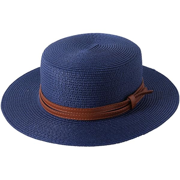 Amazon.com: APLVFFZH Stylish Wide Brim Straw Hat for Sun  display picture 3