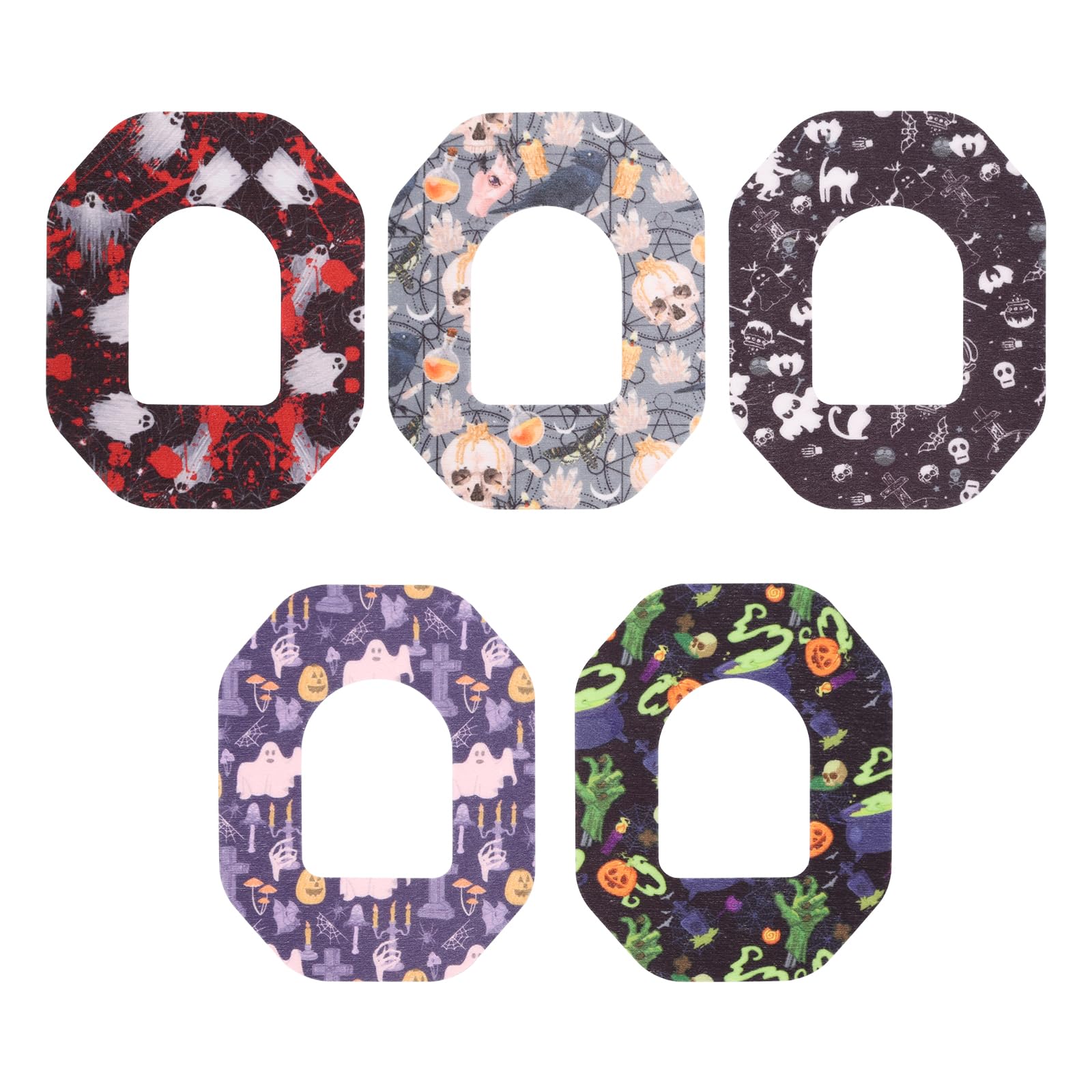 Photo 1 of 25pcs Adhesive Patches for Omnipod 5, Non-Woven Fabric Waterproof Breathable Overpatches Bandages Halloween Style Design Sensor Covers Compatible with Omnipod 5