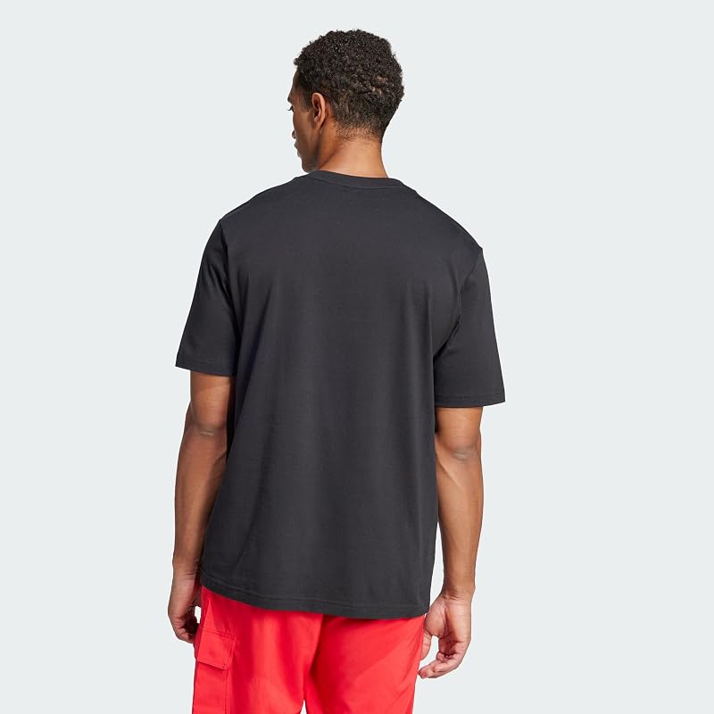 Uomo Essentials Linear Single Jersey Shirt, Black/White, S — foto 5 di 5