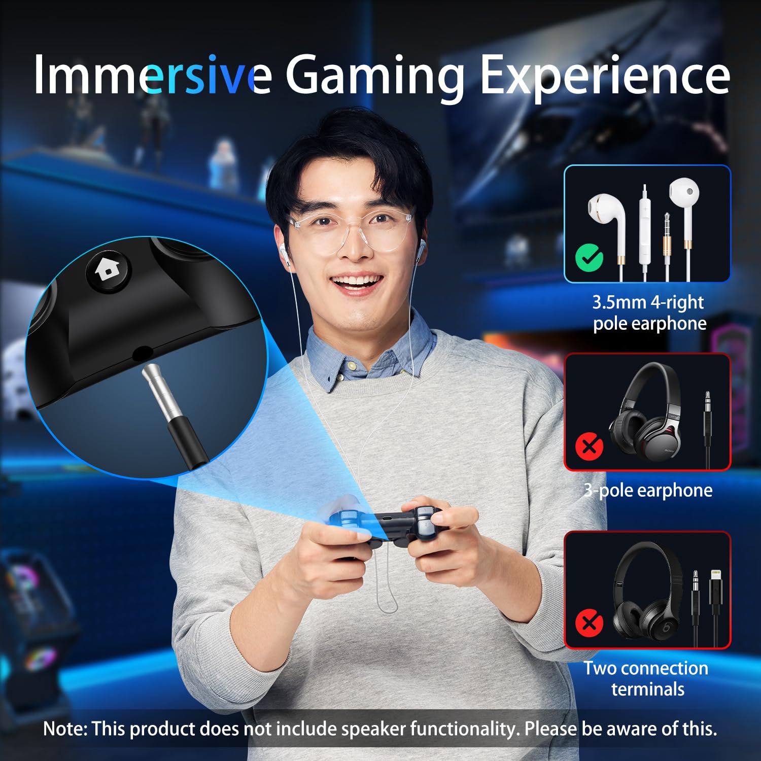 2 Pack wireless controller for P4, wireless controller for p4/pro/slim/pc, with Non-Slip Grip, dual vibration, Turbo, type-c port (Midnight Black * 2)