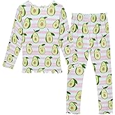 Plaaee Pajamas Pink Purple Bows 2 Pieces Pjs Sleepwear Clothes Long sleeve Sets Underwear 2-10years