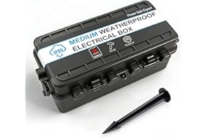 IP65 Outdoor Electrical Box, Weatherproof Extension Cord Box for Indoor & Outdoor Use, Protects Outlets & Power Bar (≤8.66×3.