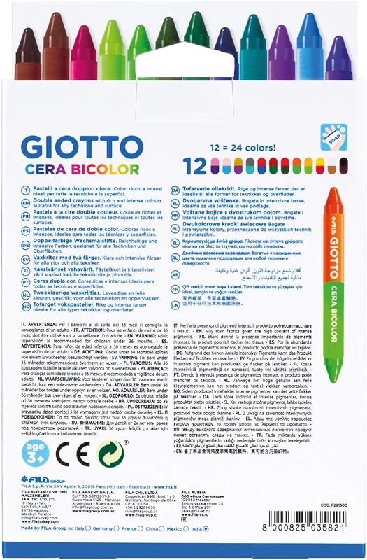 Cera Maxi Duo Estuche 12 Unidades
