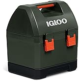 Igloo Gripper CoolBox 10 Qt Cooler, Sportsman | Insulated Lunch Box Cooler, Holds 11 Cans, Toolbox-Tough Latches, Rubberized Non-Slip Base, Lid Cargo Divider