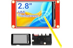 ELECROW ESP32 Display 320×240, 2.8 Inch HMI Touch Screen SPI TFT LCD Touchscreen with Acrylic Case, 32-Bit LX6 Dual-Core Processor, Up to 240MHz, Compatible with Arduino, LVGL, PlatformIO, MicroPython