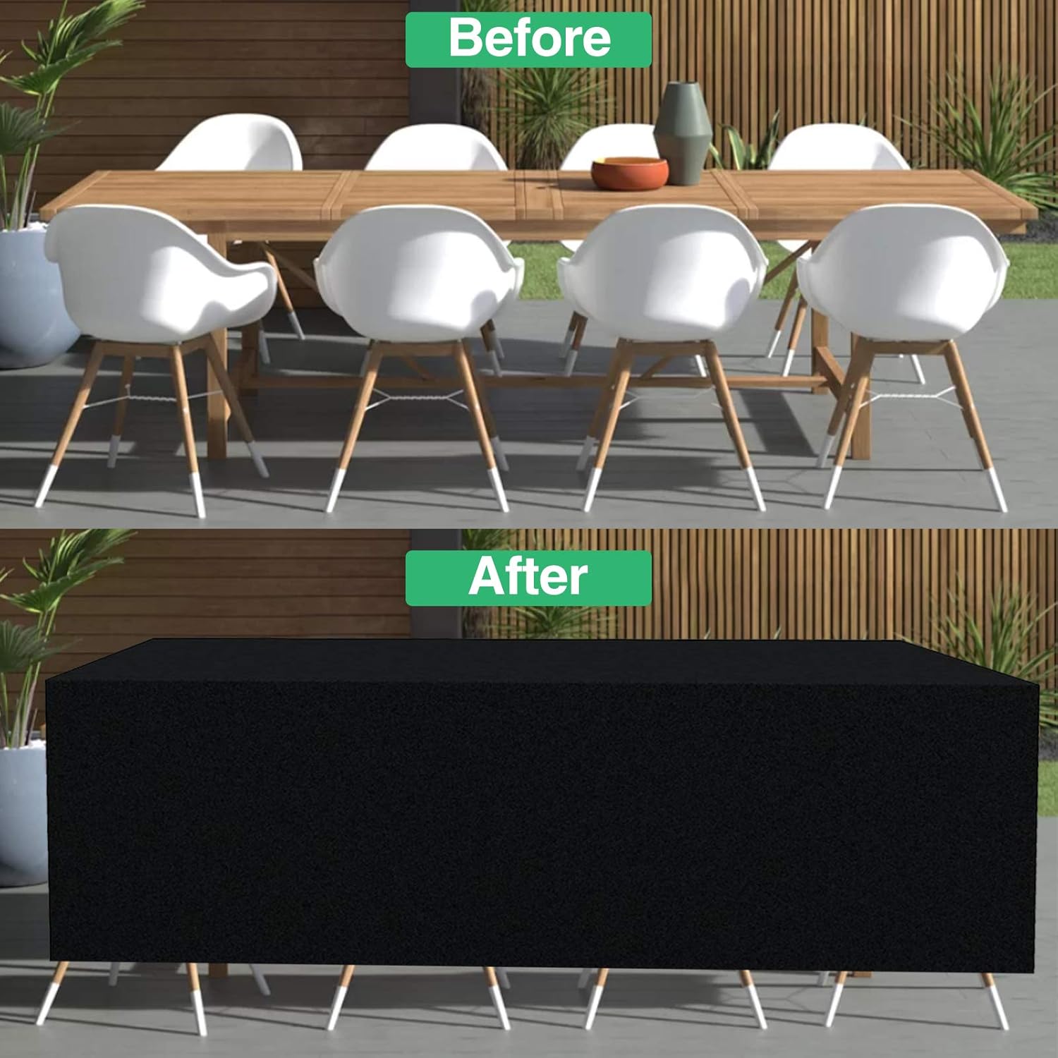 Outdoor Patio Furniture Covers, 71" X47" X29" Patio Furniture Cover Waterproof, Made of 420D Heavy-Duty Oxford Fiber, Windproof Waterproof, Rain Snow Dust Wind-Proof, Anti-UV, Optional Size (Black) : Garden & Outdoor